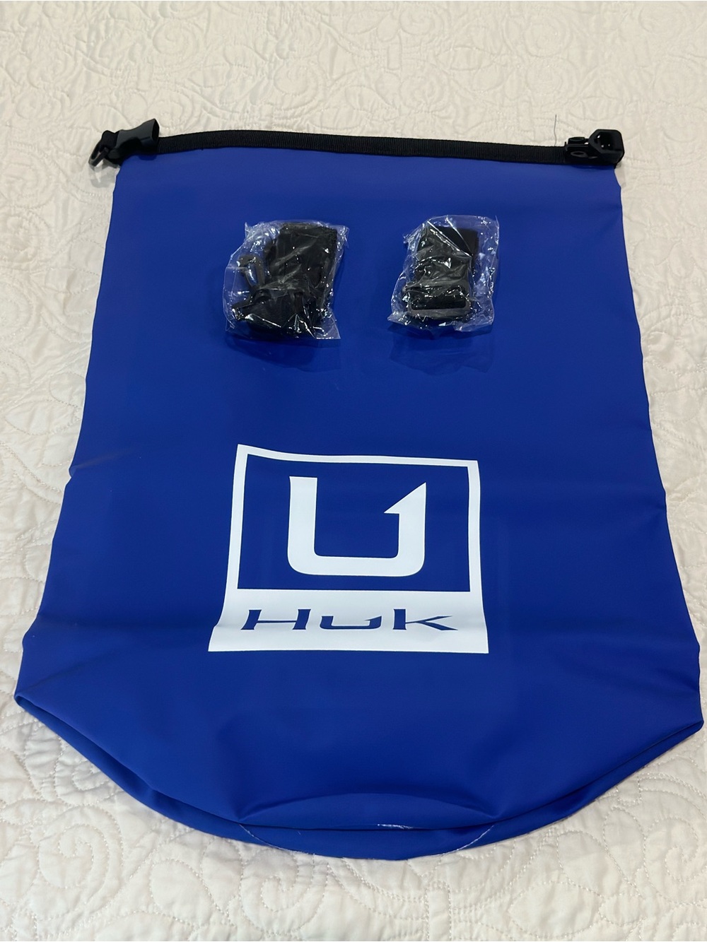 Huk Royal Blue Waterproof Roll Top Dry Bag Backpack Fishing Marine Gear NWOT